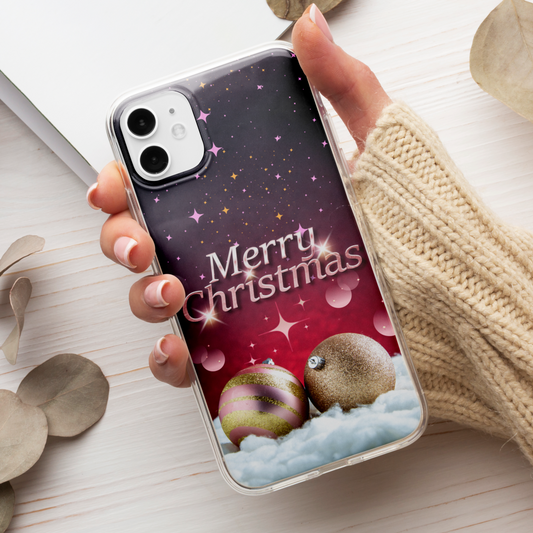 Husa Craciun Merry Christmas Sparkle - Apple iPhone