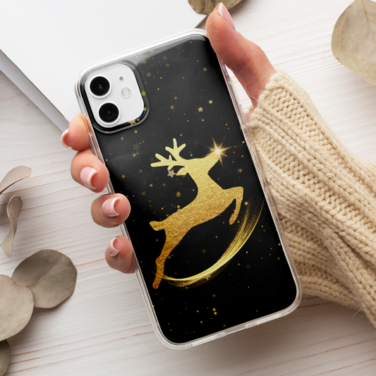 Husa Craciun Gold Reindeer - Apple iPhone