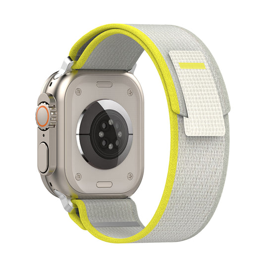Curea pentru Apple Watch 1/2/3/4/5/6/7/8/9/SE/SE 2/Ultra/Ultra 2 (42/44/45/49mm) - Techsuit Watchband (W039) - Yellow / Gray
