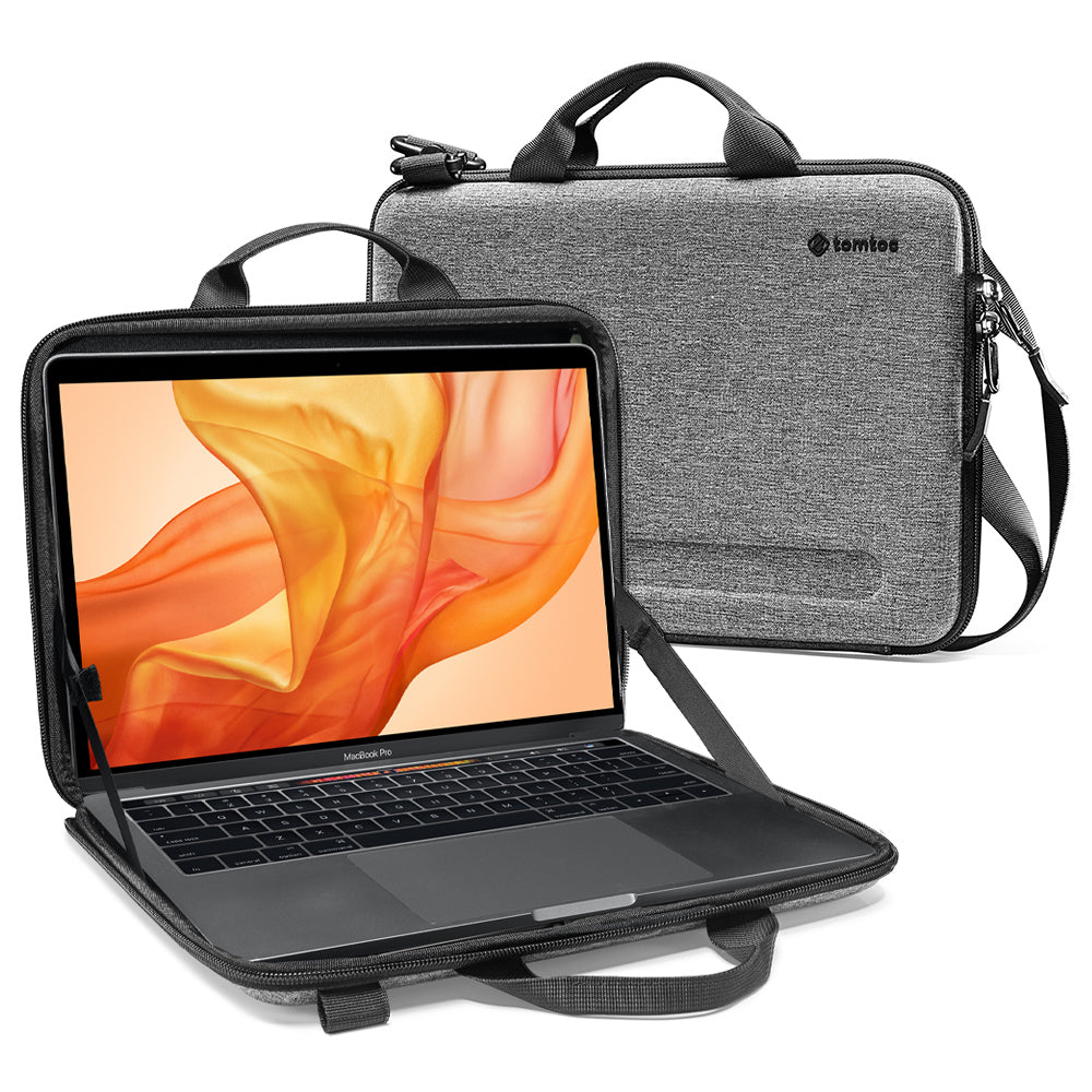 Geanta pentru Macbook Pro 16 si iPad Pro 12.9 - Tomtoc FancyCase Laptop Shoulder Bag (A25F2G2) - Gray