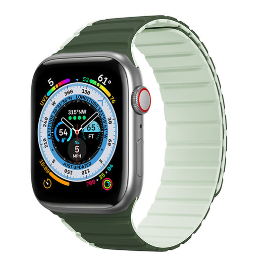 Curea pentru Apple Watch 1/2/3/4/5/6/7/8/9/SE/SE 2 (38/40/41mm) - Dux Ducis LD Series - Green