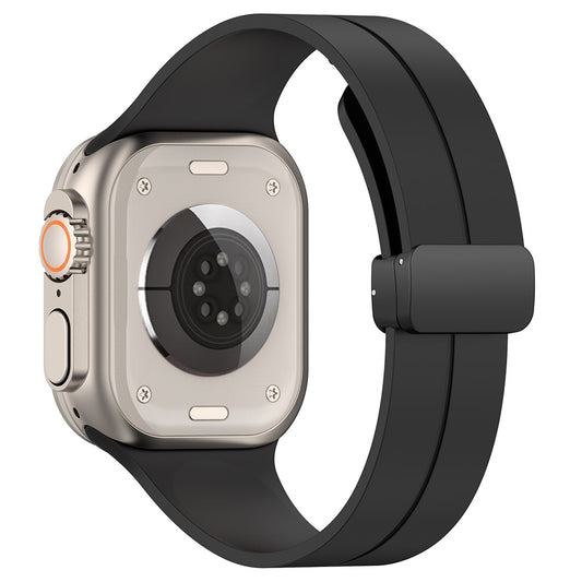 Curea pentru Apple Watch 1/2/3/4/5/6/7/8/9/SE/SE 2/Ultra/Ultra 2 (42/44/45/49mm) - Techsuit Watchband (W011) - Black