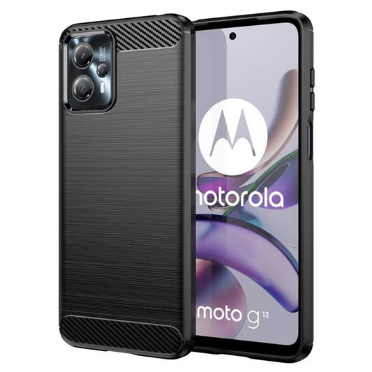 Husa pentru Motorola Moto G13 / G23 - Techsuit Carbon Silicone - Black