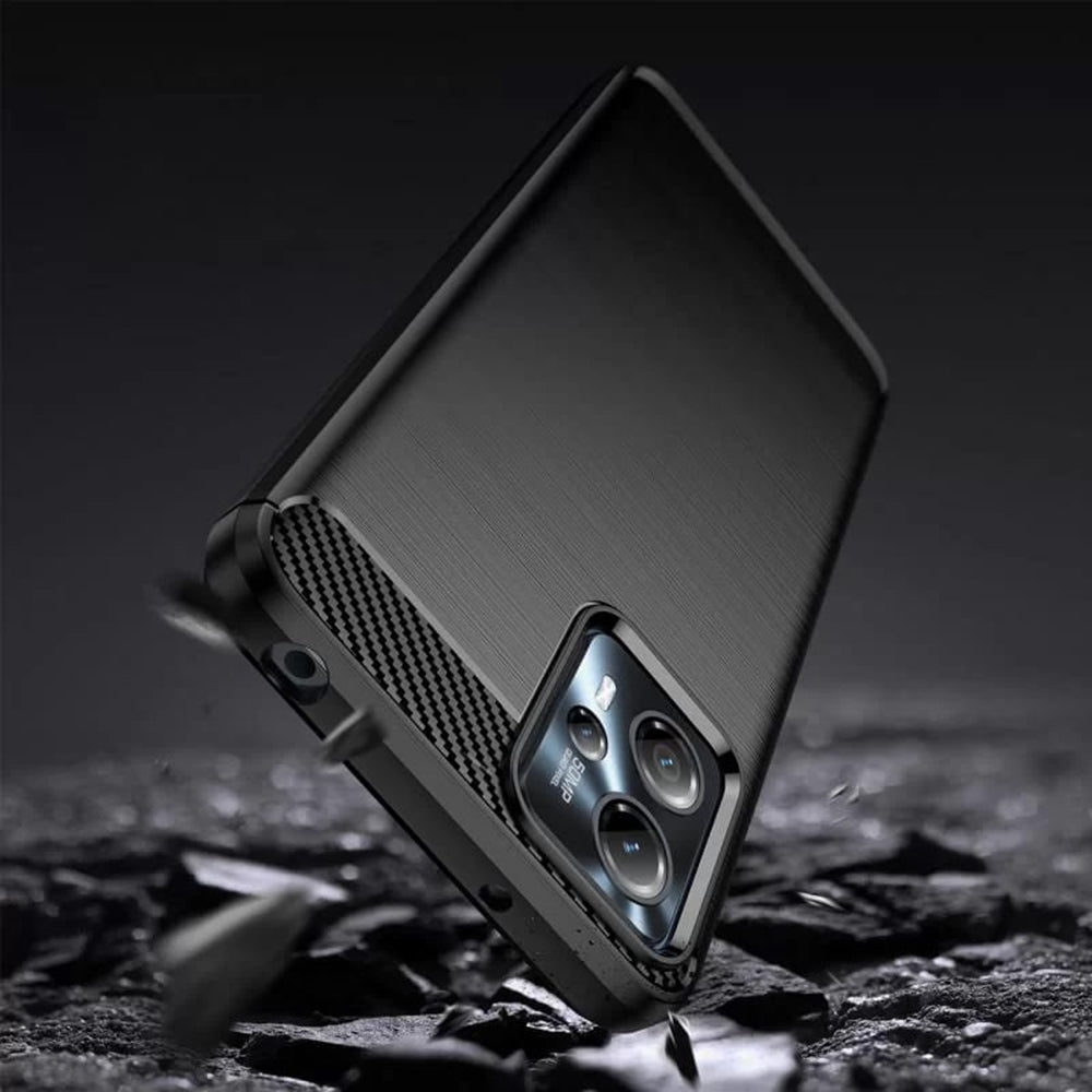 Husa pentru Motorola Moto G13 / G23 - Techsuit Carbon Silicone - Black