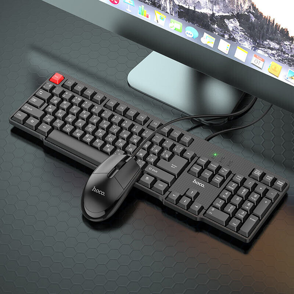 Set Tastatura cu Mouse, 1200 DPI - Hoco (GM16) - Black