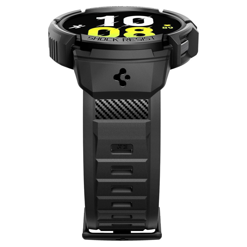 Husa pentru Samsung Galaxy Watch6 44mm + Curea - Spigen Rugged Armor Pro - Black