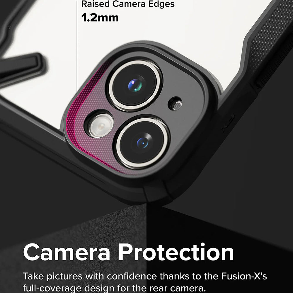 Husa pentru iPhone 15 - Ringke Fusion X Design - Camo Black
