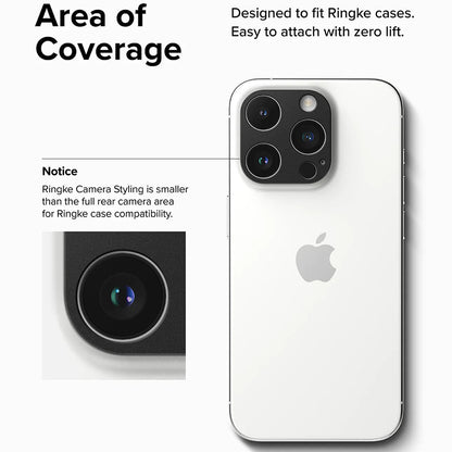 Protectie Camera pentru iPhone 15 Pro / 15 Pro Max - Ringke Camera Styling - Black