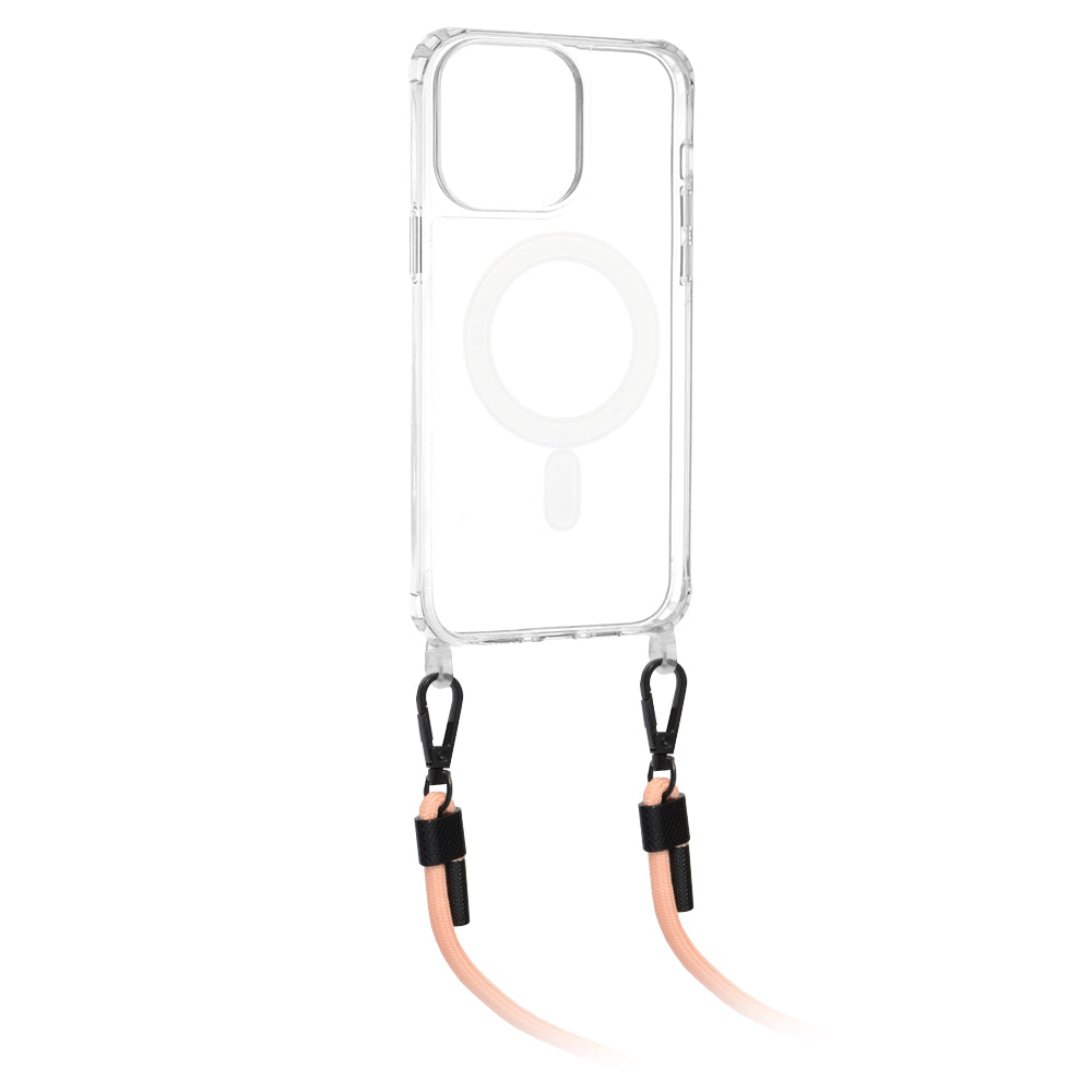 Husa pentru iPhone 13 Pro Max - Techsuit Acrylic MagSafe Crossbody - Pink