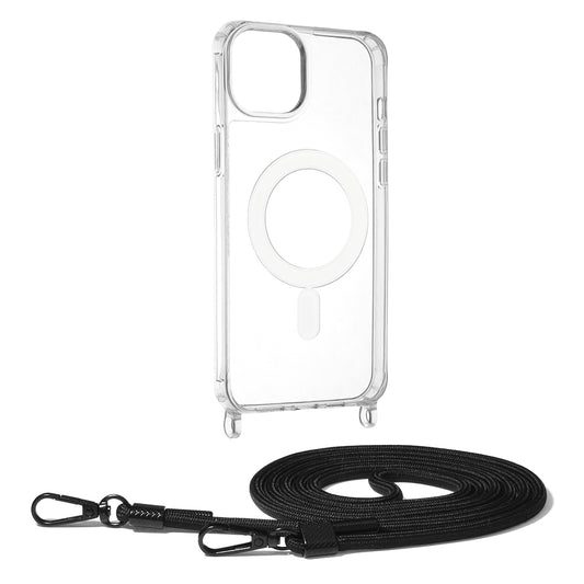 Husa pentru iPhone 15 Plus - Techsuit Acrylic MagSafe Crossbody - Black