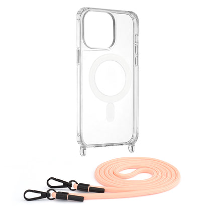 Husa pentru iPhone 14 Pro Max - Techsuit Acrylic MagSafe Crossbody - Pink