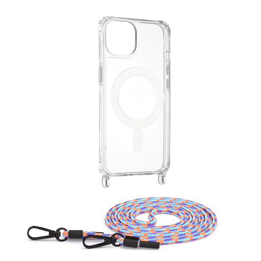 Husa pentru iPhone 13 - Techsuit Acrylic MagSafe Crossbody - Colorful