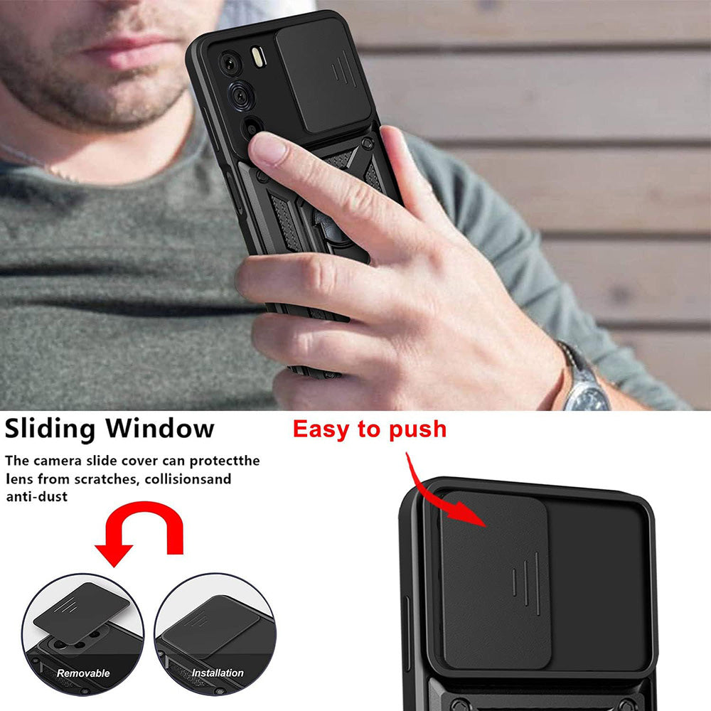 Husa pentru Motorola Edge 30 - Techsuit CamShield Series - Black