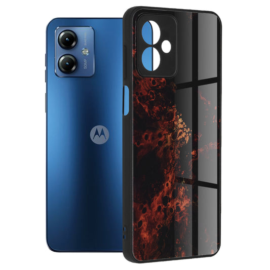 Husa pentru Motorola Moto G14 - Techsuit Glaze Series - Red Nebula