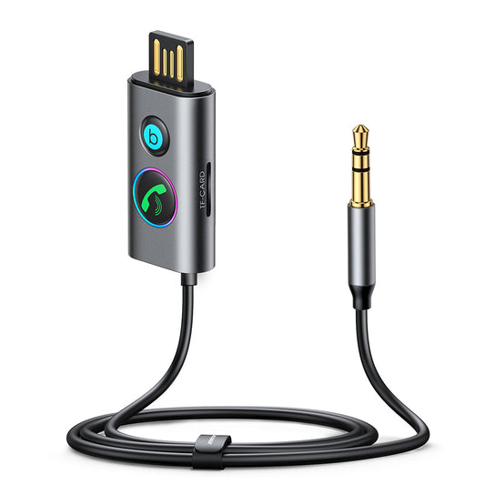 Receptor Audio Bluetooth 5.3, Jack 3.5mm, USB, TF Card, 1m - JoyRoom (JR-CB7) - Dark Gray
