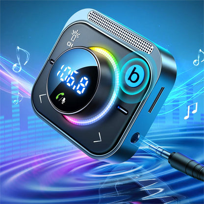 Modulator FM Bluetooth si Incarcator Auto 2x USB, Type-C, 30W - JoyRoom (JR-CL18) - Black