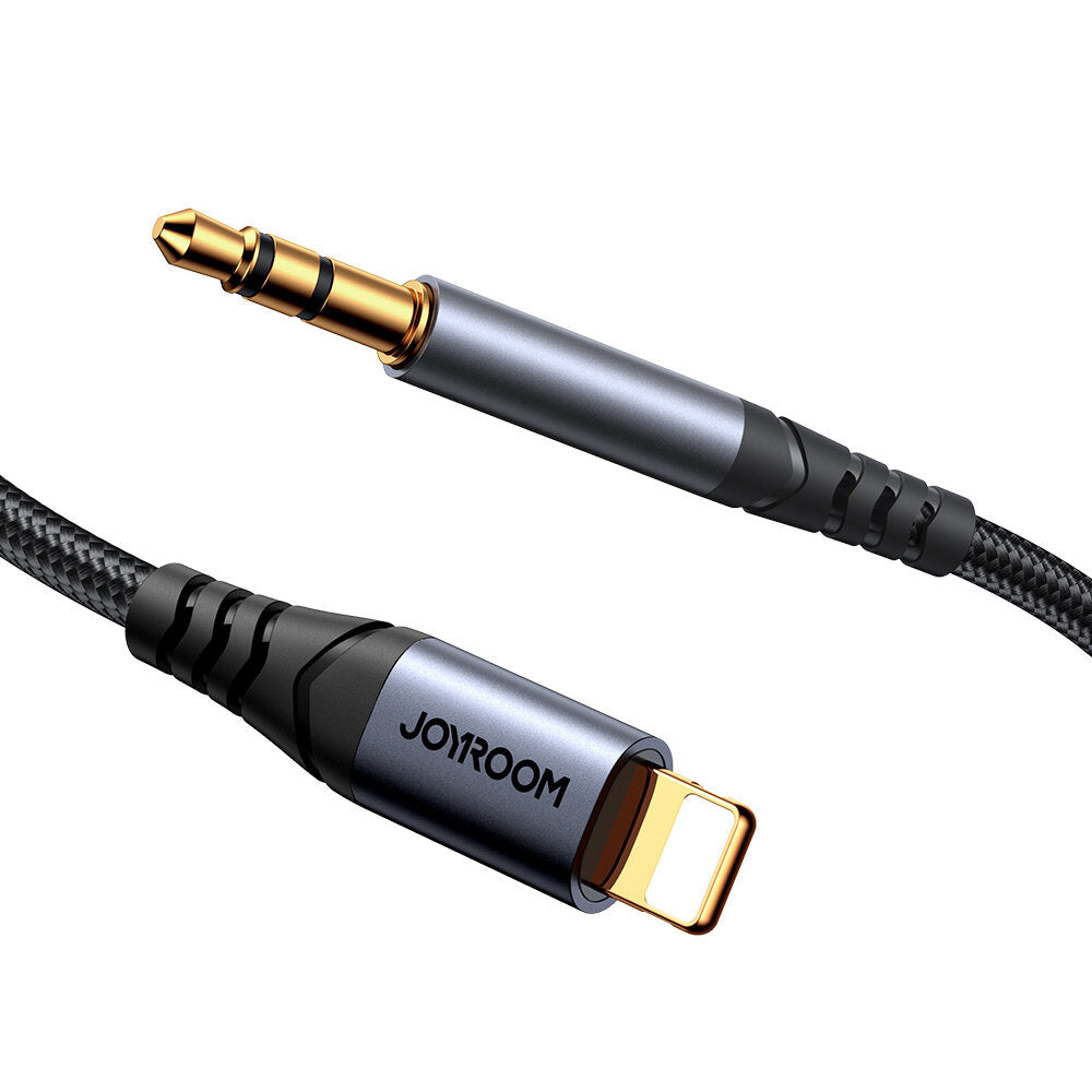 Cablu Lightning la Jack 3.5mm, 1.2m - JoyRoom Audio-Transfer Series (SY-A06) - Black