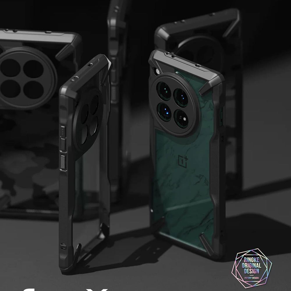 Husa pentru OnePlus 12 - Ringke Fusion X Design - Camo Black