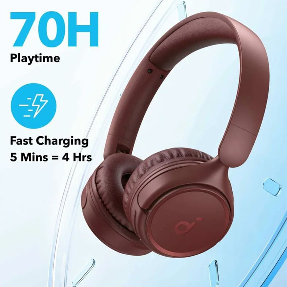 Casti Bluetooth 5.3, pliabile - Anker SoundCore H30i (A3012G91) - Red