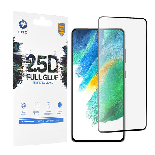 Folie pentru Samsung Galaxy S21 FE - Lito 2.5D FullGlue Glass - Black