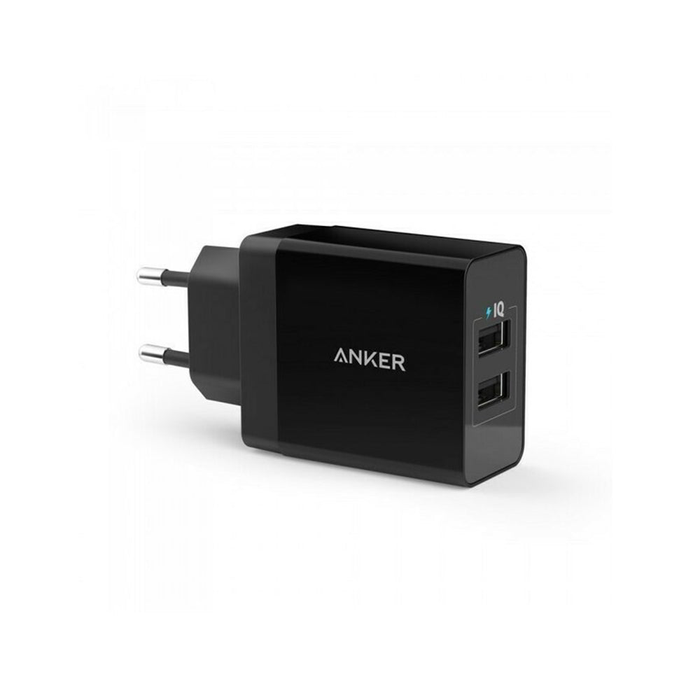 Incarcator Priza 2 x USB, 24W, PowerIQ - Anker (A2021L11) - Black