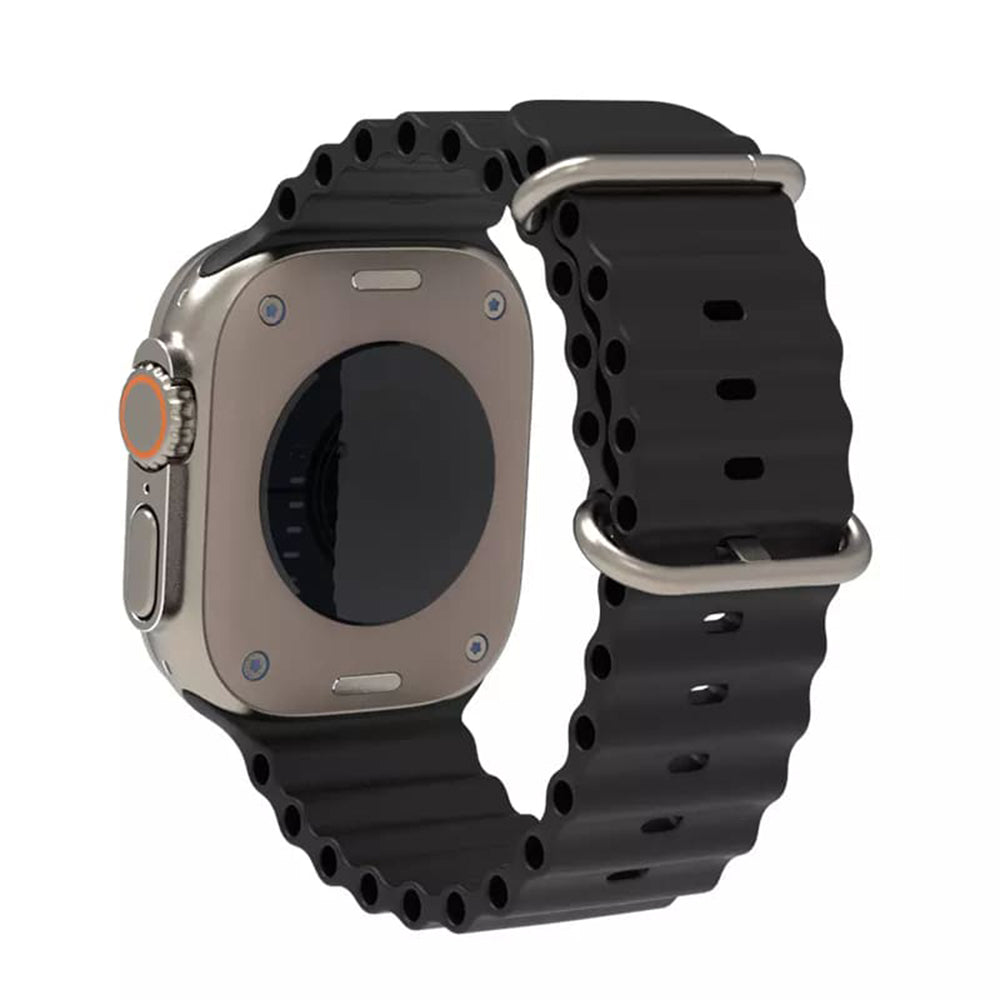 Curea pentru Apple Watch 1/2/3/4/5/6/7/8/9/SE/SE 2/Ultra/Ultra 2 (42/44/45/49mm) - Techsuit Watchband (W038) - Black
