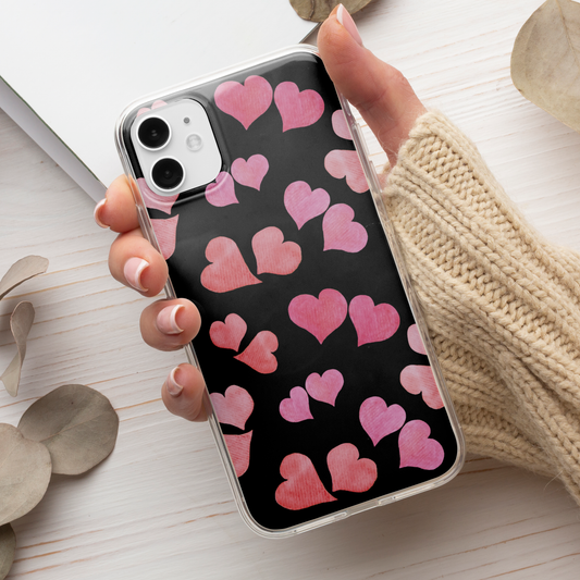 Husa Valentines Day Pink Hearts - Huawei 2015, 2016, 2017