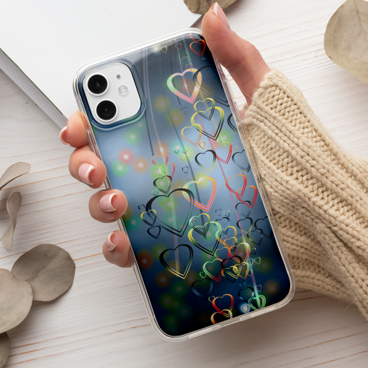 Husa Valentines Day Rainbow Hearts - Apple iPhone