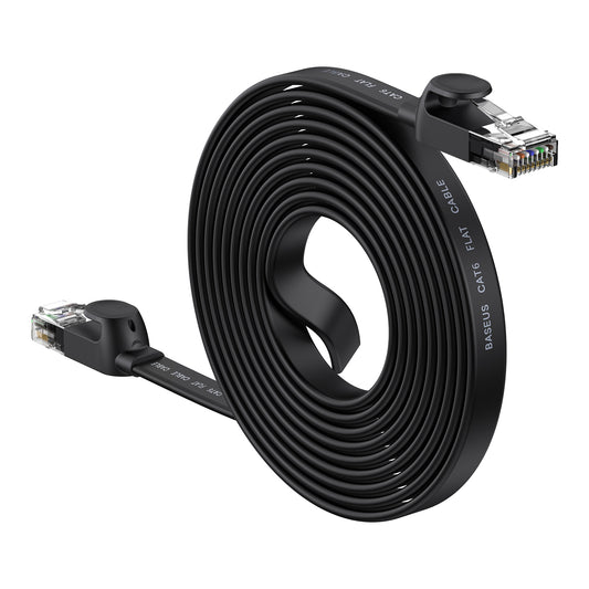 [RETURNED ITEM]  Baseus high Speed Six types of RJ45 Gigabit network cable (flat cable)10m Black