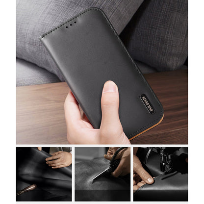[RETURNED ITEM] Dux Ducis Hivo Leather Flip Cover Genuine Leather Wallet for Cards and Documents iPhone 14 Black