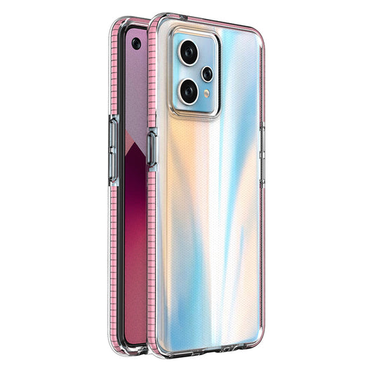 [RETURNED ITEM] Spring Case for Realme 9 Pro+ / Realme 9 silicone cover with frame light pink