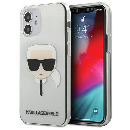Karl Lagerfeld KLHCP12SKTR iPhone 12 mini 5,4" hardcase Transparent Karl's Head