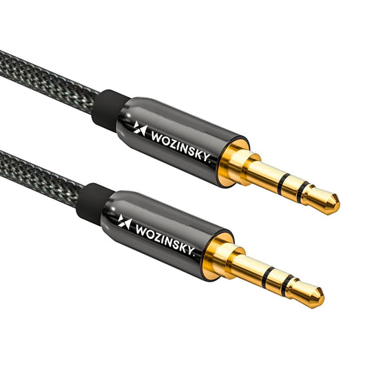 Wozinsky universal mini jack cable 2x AUX cable 3 m black