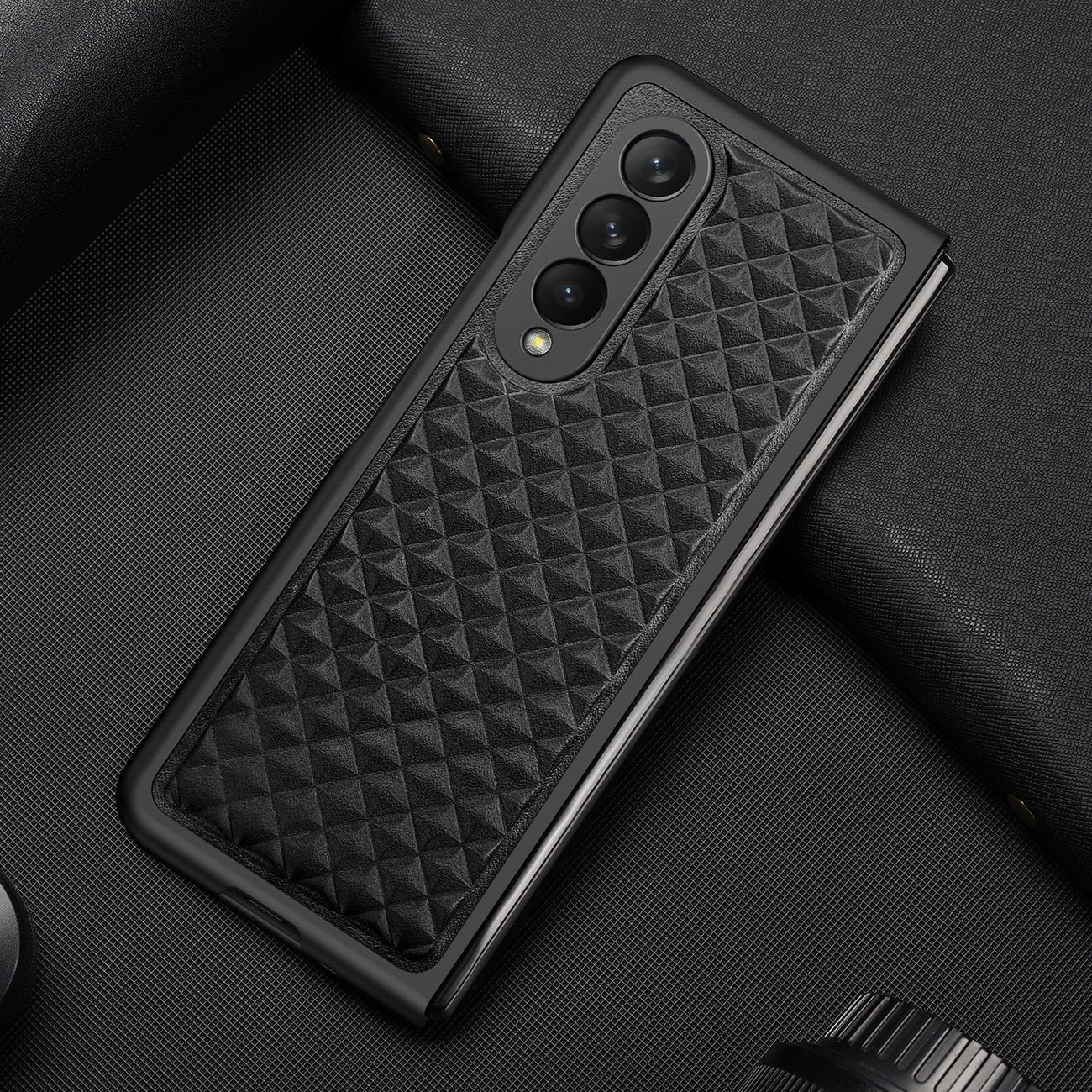 Dux Ducis Venice case for Samsung Galaxy Z Fold 4 leather case black
