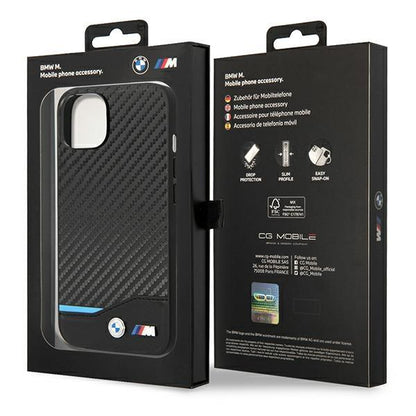 Case BMW BMHCP14S22NBCK iPhone 14 6.1 &quot;black / black Leather Carbon