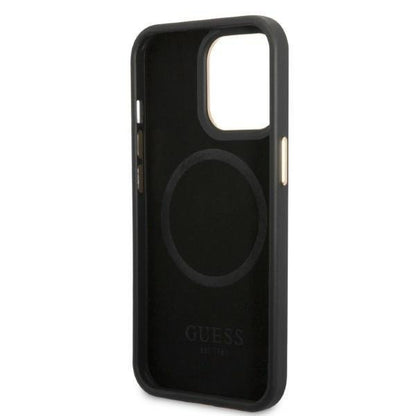 Guess GUHMP13XU4GPRK iPhone 13 Pro Max 6.7&quot; black/black hard case 4G Logo Plate MagSafe