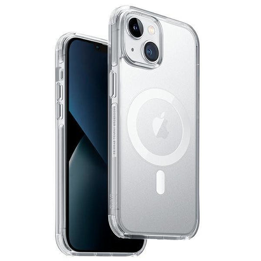 Uniq Combat case iPhone 14 6.1" Magclick Charging transparent/dove satin clear