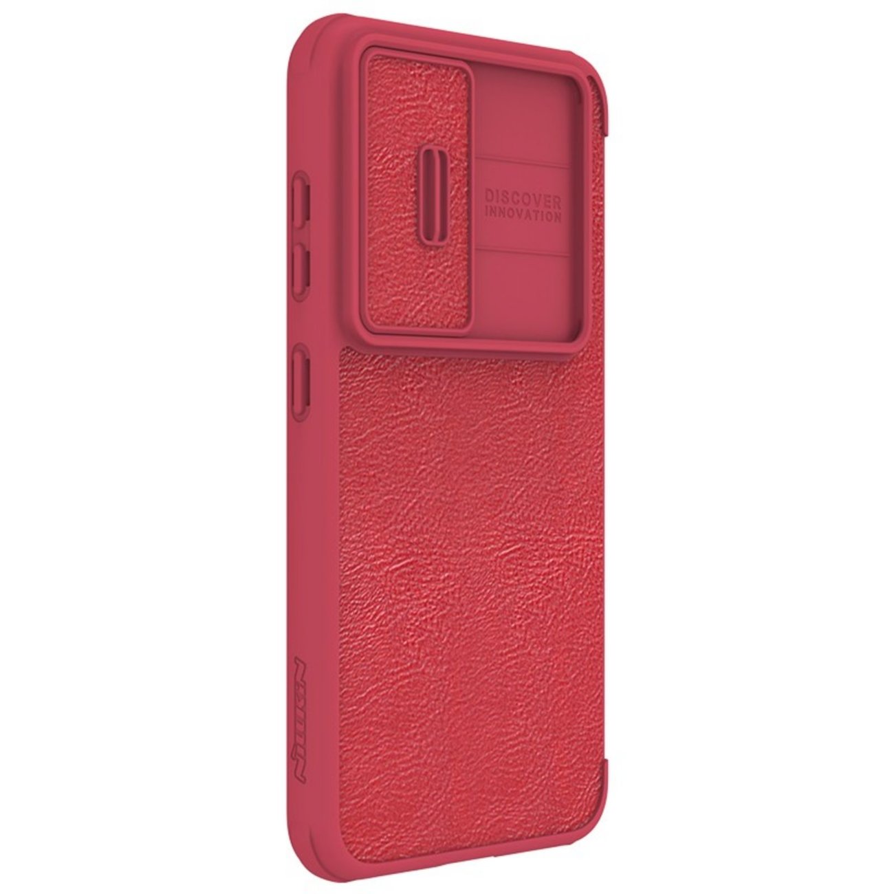 Nillkin Qin Leather Pro Case for Samsung Galaxy S23+ flip cover camera cover red