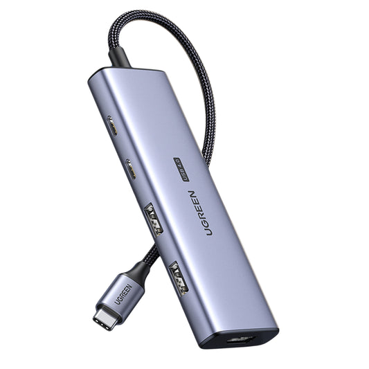 HUB USB C - HDMI / 2x USB C / 2x USB A Ugreen CM500 - gray