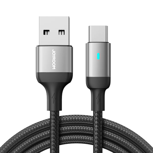 Joyroom USB cable - USB C 3A for fast charging and data transfer A10 Series 1.2 m black (S-UC027A10)