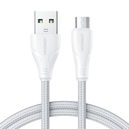 Joyroom USB cable - micro USB 2.4A Surpass Series for fast charging and data transfer 2 m white (S-UM018A11)