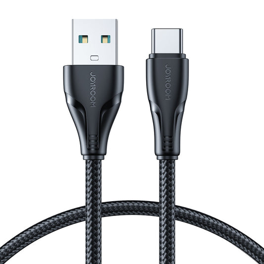Joyroom USB - USB C 3A cable Surpass Series for fast charging and data transfer 1.2 m black (S-UC027A11)