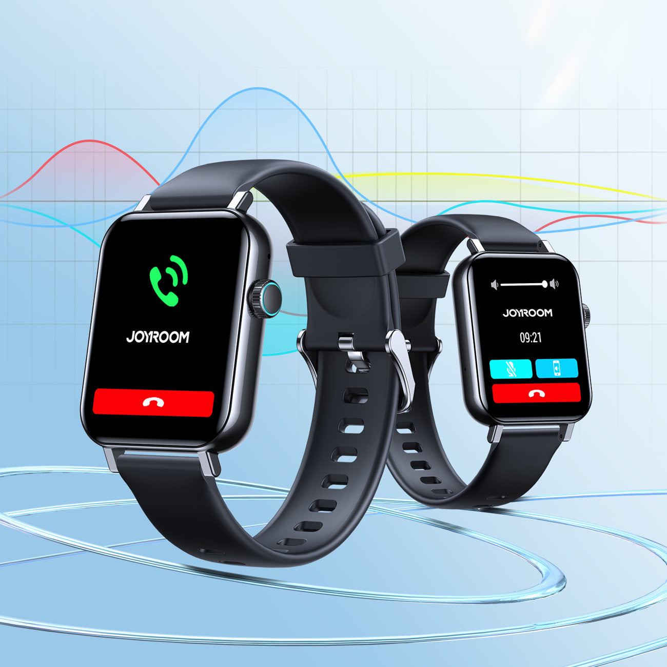 Joyroom Fit-Life Series smartwatch with call answering function IP68 black (JR-FT5)