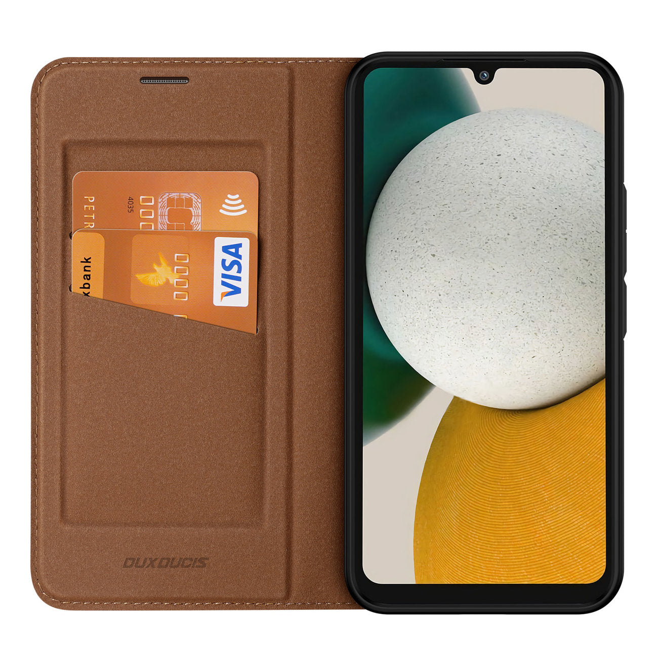 Dux Ducis Skin X2 case Samsung Galaxy A34 5G flip case wallet stand brown