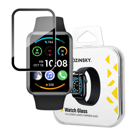 Wozinsky Full Glue Tempered Glass Tempered Glass For Huawei Watch Fit 2 9H Full Screen Cover With Black Frame
