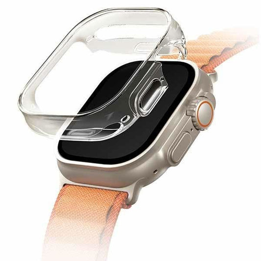 Uniq Garde Apple Watch Ultra 49mm case. transparent/dove clear