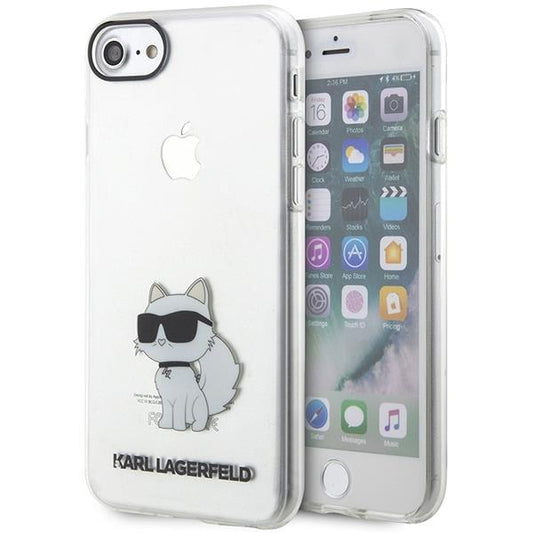 Etui Karl Lagerfeld KLHCI8HNCHTCT na iPhone 7/8/ SE 2020 / SE 2022 - przezroczyste hardcase Ikonik Choupette