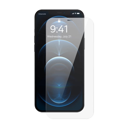 Baseus Full Screen Tempered Glass for iPhone 12 Pro Max with Speaker Cover 0.4mm + Mounting Kit