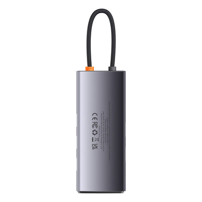 [RETURNED ITEM] Baseus Metal Gleam 6in1 multifunctional hub USB Type C - USB Type C Power Delivery 100 W / 2x HDMI 4K 30 Hz / 3x USB 3.2 Gen 1 gray (WKWG030113)