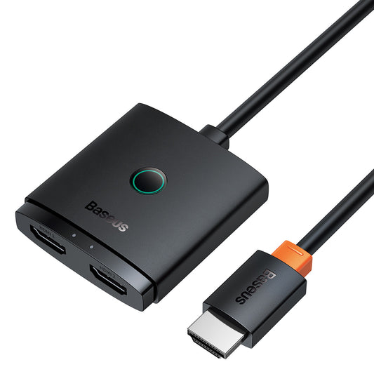 Adapter HDMI 2w1 4K 60Hz dwukierunkowy z wbudowanym kablem 1m Baseus AirJoy - czarny
